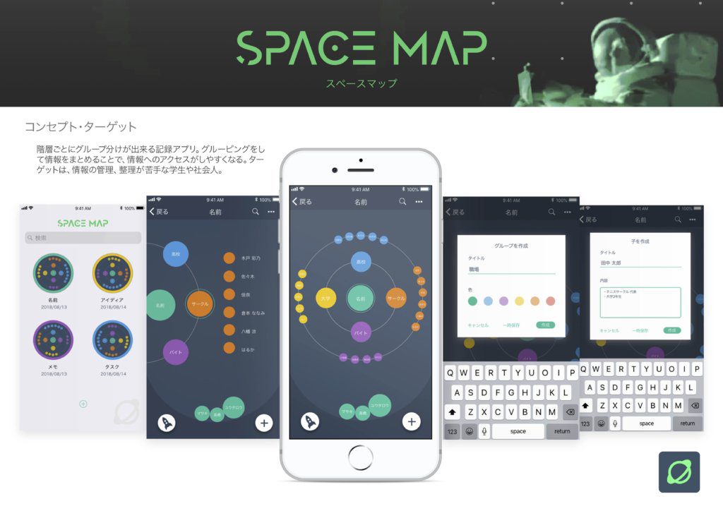 サイバーエージェント 弟子入りCREATIVE DOJO　最優秀賞受賞制作物「SPACE MAP」